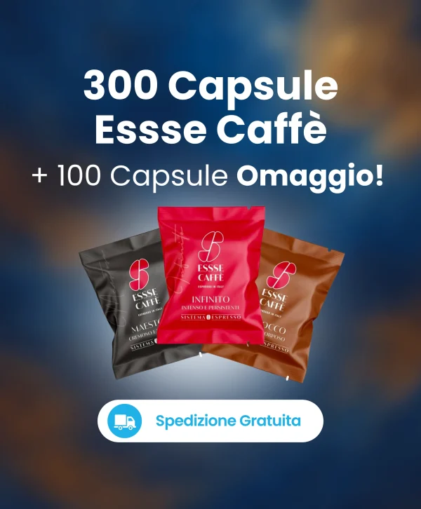 pacchetto 300 capsule essse Caffe 100 in omaggio
